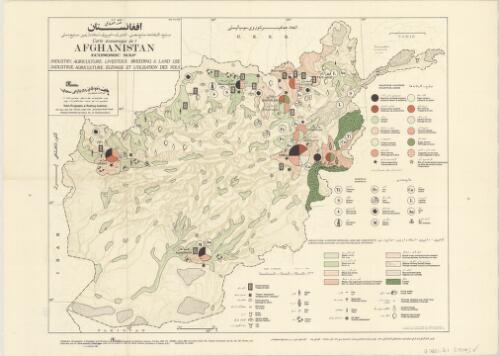 [Naqshah-i iqtiṣādī-i Afghānistān] [cartographic material] = Carte économique de l'Afganistan; industrie, agriculture, elevage et utilisation des sols = Afghanistan economic map, industry, agriculture, livestock breeding & land use