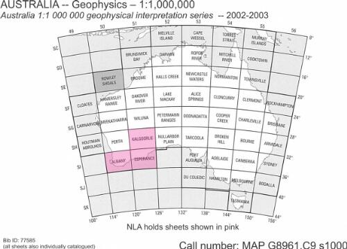 Australia 1:1,000,000 geophysical interpretation series [cartographic material] / AGSO
