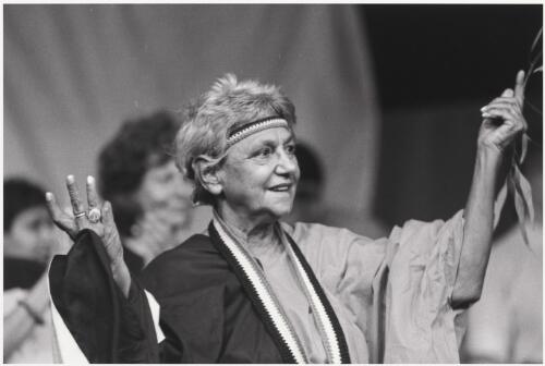 Actor and poet, Oodgeroo Noonuccal, Belvoir Street Theatre, Sydney, New South Wales, 1988, 1 / photograph, Robert McFarlane