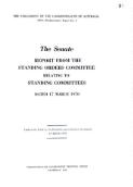 Report relating to standing committees, 17 March, 1970