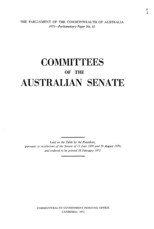 Committees of the Australian Senate