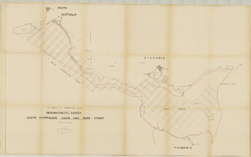 Aeromagnetic survey, South Australian Basin and Bass Strait [cartographic material] / Broken Hill Proprietary Company Ltd