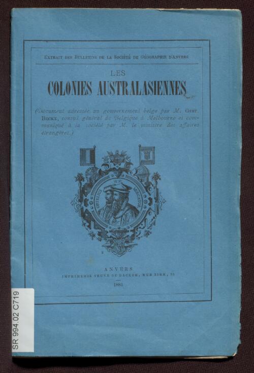 Les Colonies australasiennes : document adressée [sic] au gouvernement belge / par Gust. Beckx