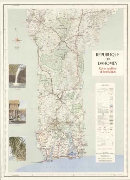 République du Dahomey : carte routière et touristique / dessiné et publié par l'Institut géographique national, Paris (Centre en Afrique occidentale, Dakar)