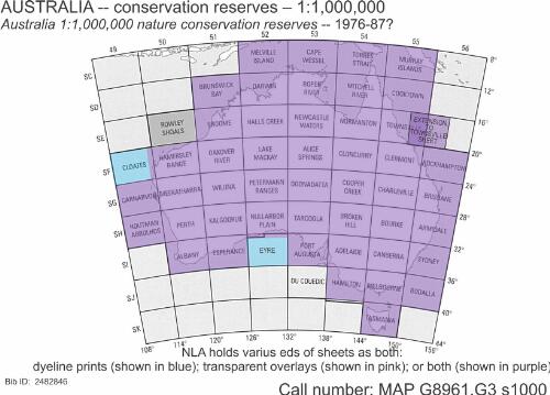Australia 1:1,000,000 nature conservation reserves [cartographic material]