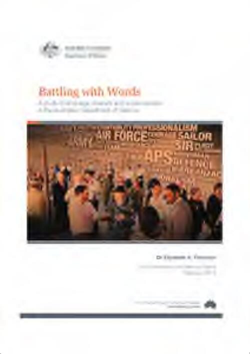 Battling with words : a study of language, diversity and social inclusion in the Australian Department of Defence / Elizabeth A. Thomson