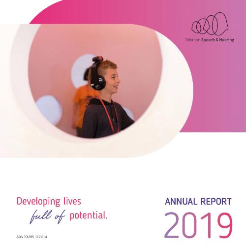 Annual report / Telethon Speech + Hearing