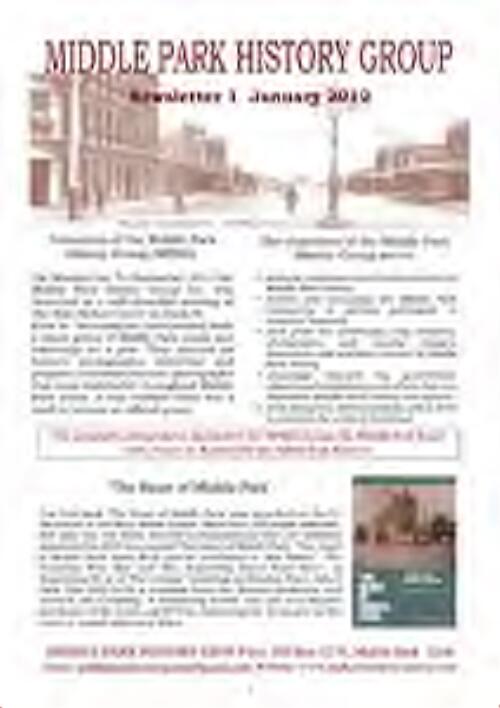 Newsletter / Middle Park History Group