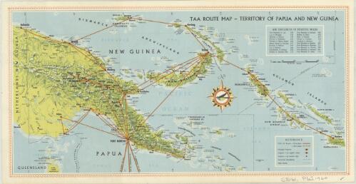 TAA route map, Territory of Papua and New Guinea [cartographic material]