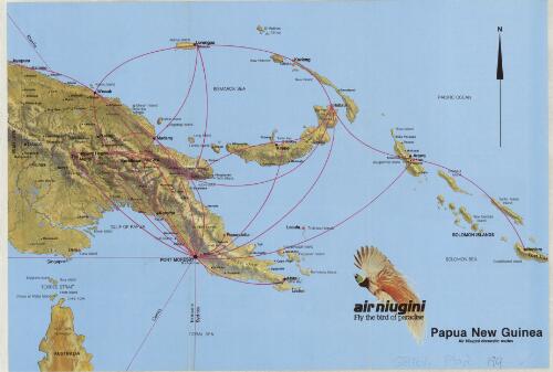 Papua New Guinea [cartographic material] : Air Niugini domestic routes / Air Niugini