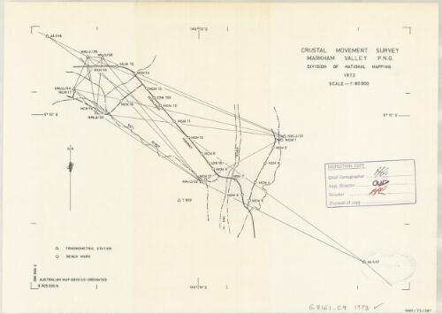 Crustal movement survey, Markham Valley P.N.G. [cartographic material] / Division of National Mapping