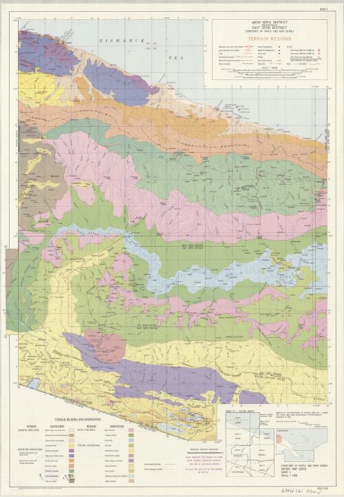 West Sepik district and portion of east Sepik district, Territory of Papua and New Guinea / compiled by the Department of Defence from the 1:250,000 T504 series maps ; reproduced by Royal Australian Survey Corps 1970