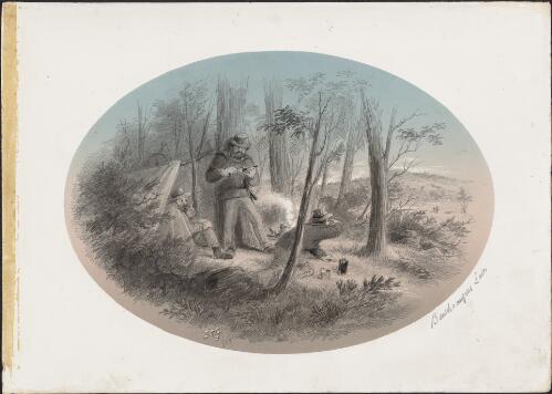 Bushrangers lair, 1855 / S. T. Gill