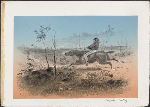 Kangaroo hunting, 1855 / S. T. Gill