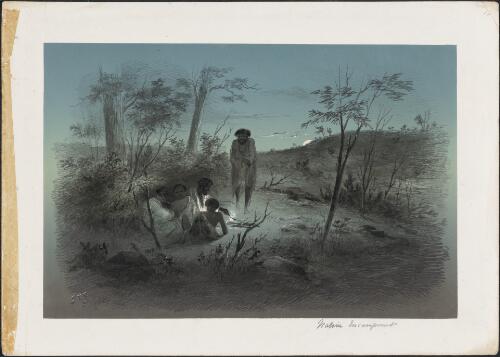 Aboriginal Australian encampment, 1855 / S. T. Gill