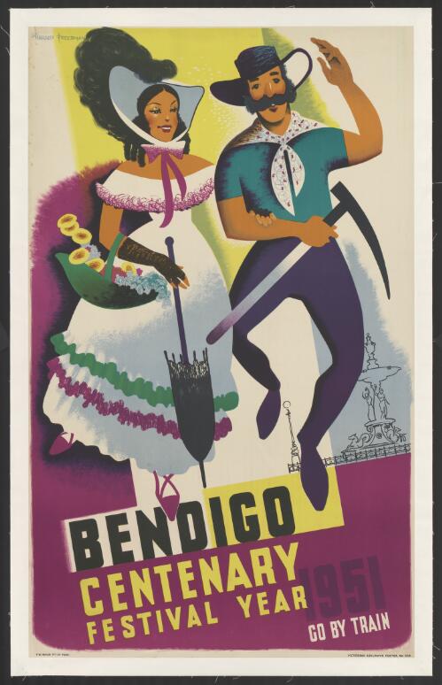 Bendigo centenary festival year 1951 [picture] : go by train / Harold Freedman