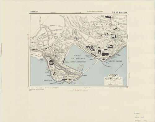 Monaco and Monte Carlo / photolithographed by War Office 1943