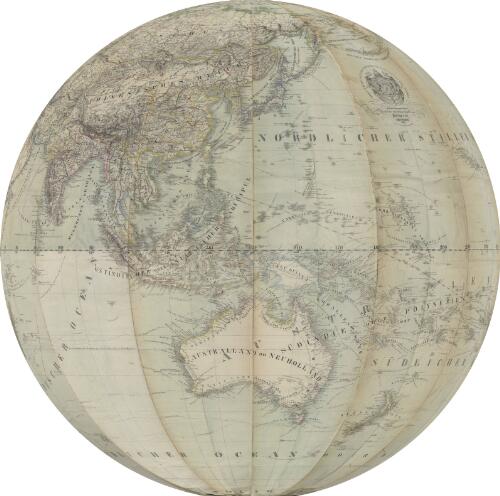 [Inflatable paper globe] [cartographic material] / artist, Philipp Cella