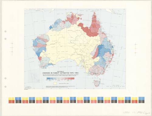Changes in runoff estimates 1975-1982 [cartographic material] : Australia