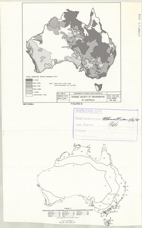 Average salinity of groundwater in Australia, figure 9 / Department of Mines