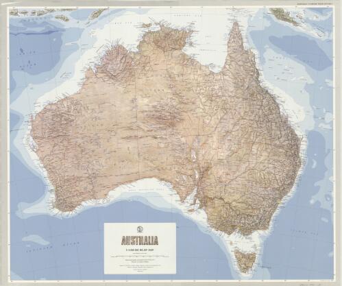 Australia 1:5 000 000 relief map / produced by the Division of National Mapping, Department of Minerals and Energy ; relief drawing by John A. Yarra
