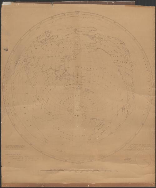 [Map of the world with Sydney as the centre] / compiled and drawn by the Property & Survey Branch, Department of the Interior