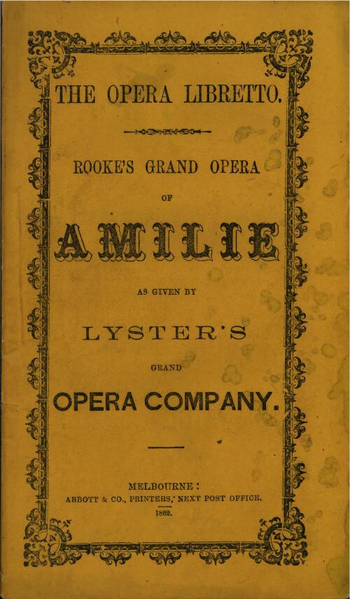 Amilie, or, The love test / the music by Rooke