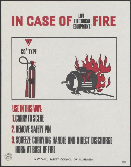 [Collection of fire and industrial safety posters] [picture] / National Safety Council of Australia