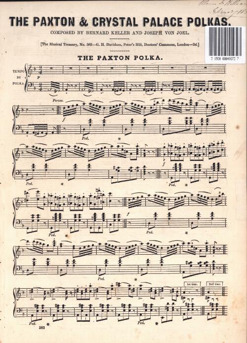 The Paxton & Crystal Palace polkas [music] / composed by Bernard Keller and Joseph von Joel