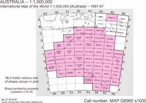 International map of the world 1:1,000,000 [Australia] / produced by the Division of National Mapping, Department of National Development