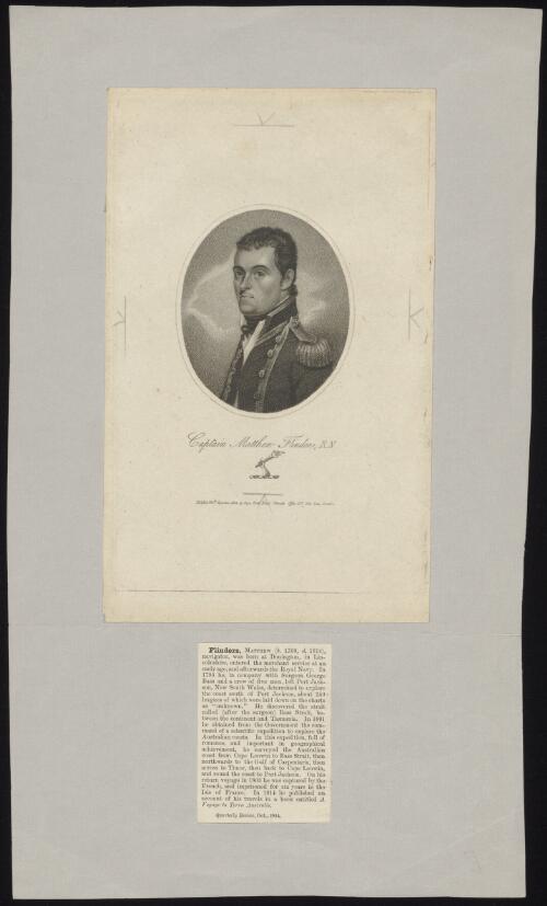 Portrait of Captain Matthew Flinders, R.N., 1814, 3