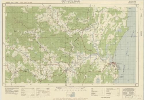 Port Macquarie, New South Wales / printed by A.H.Q. Cartographic Company, Melbourne, 1942 ; prepared by Australian Section Imperial General Staff