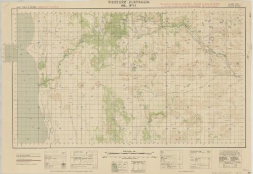 Hill River, Western Australia / prepared by Australian Section Imperial General Staff ; surveyed in 1942 by the 4th. Australian Field Coy. R.A.E. by plane table and/or air photographs ; drawn and reproduced by L.H.Q. (Aust.) Cartographic Company, 1943