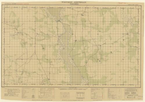 Wanarra, Western Australia / survey and compilation: surveyed in 1943 by the Department of Lands and Surveys, Western Australia, under the direction of the Australian Army Survey Service ; drawing: 4th (Aust) Field Survey Coy. R.A.E. ; prepared by Australian Section Imperial General Staff ; reproduction: by L.H.Q. (Aust.) Cartographic Coy., 1943
