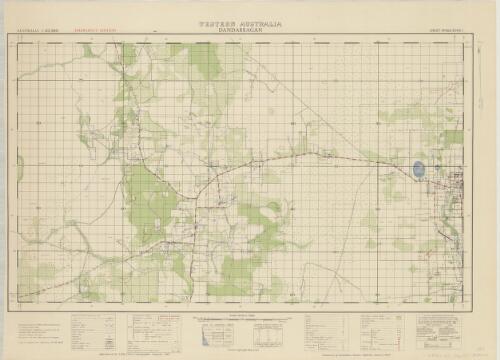 Dandarragan, Western Australia / reproduced by L.H.Q. (Aust.) Cartographic Company, 1943 ; prepared by Australian Section Imperial General Staff ; surveyed and drawn in 1943 by 4th Aust Field Survey Coy R.A.E. by Plane Table