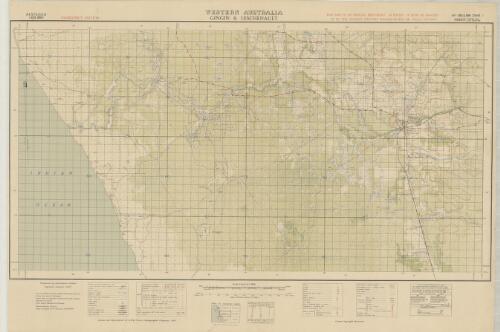 Gingin & Leschenault, Western Australia / prepared by Australian Section Imperial General Staff ; surveyed in 1942 by 4th Australian Field Survey Coy., R.A.E. by plane table and/or air photographs ; drawn and reproduced by L.H.Q. (Aust.) Cartographic Company, 1943