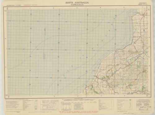 Yankalilla, South Australia / reproduced by L.H.Q. (Aust.) Cartographic Company ; prepared by Australian Section Imperial General Staff ; Planimetric detail, compilation and drawing by the Department of Lands, South Australia, under the supervision of the Surveyor General, 1942