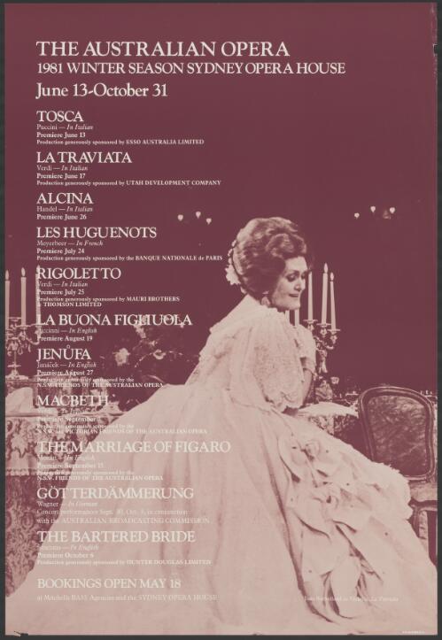 The Australian Opera 1981 winter season, Sydney Opera House June 13- October 31 [picture] : Joan Sutherland as Violetta, La Traviata