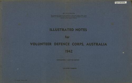 Illustrated notes for Volunteer Defence Corps, Australia, 1942