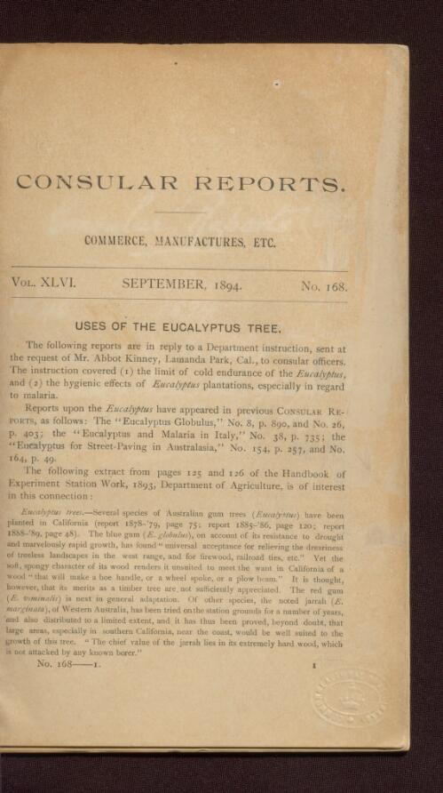Consular reports. v.46, no. 168. Sept. 1894