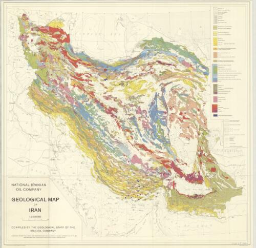 Geological map of Iran. Compiled by the geological staff of the Iran Oil Company