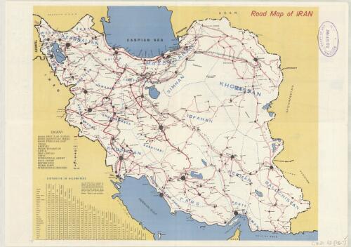 Road map of Iran [cartographic material]