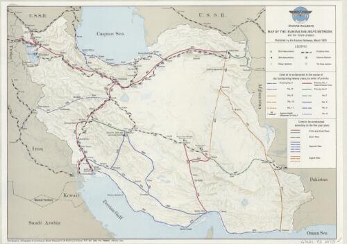 Map of the Iranian Railways Network [cartographic material] : and the future projects / cartography, lithography and printing by Sahab Geographic & Drafting Institute