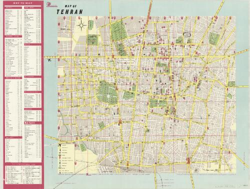 Map of Tehran [cartographic material] / cartography, projection, printing and lithography by Sahab Geographic & Drafting Institute