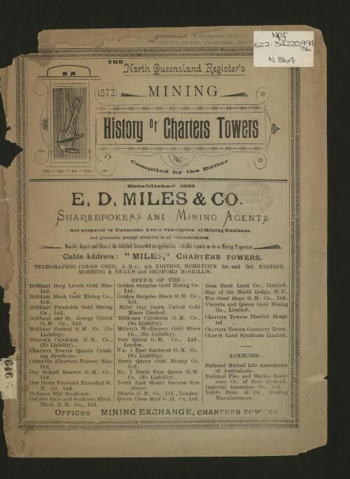 The North Queensland register's Mining history of Charters Towers, 1872 to 1897 / compiled by the editor of the North Queensland register