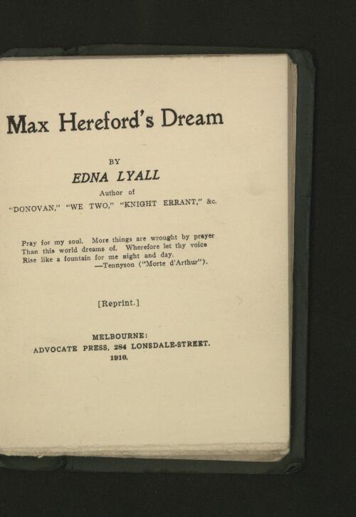 Max Hereford's dream / by Edna Lyall