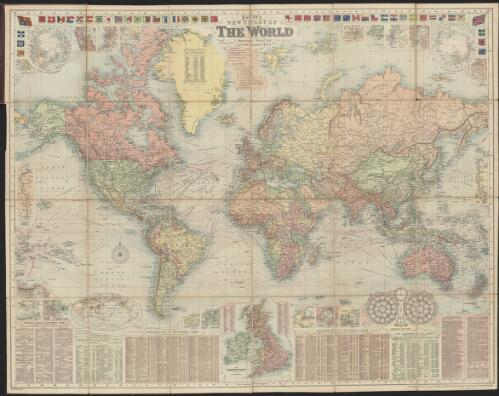 Bacon's new chart of the world, Mercator's projection / by G.W. Bacon, F.R.G.S