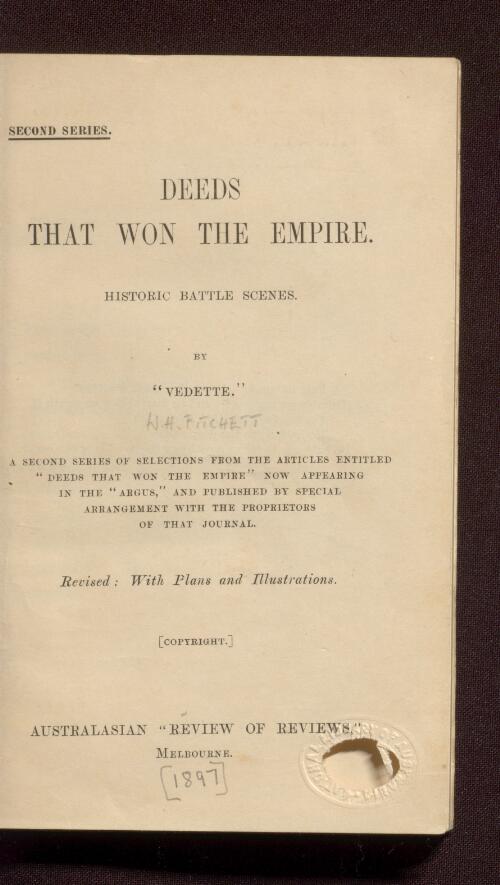 Deeds that won the empire : historic battle scenes / by Vedette
