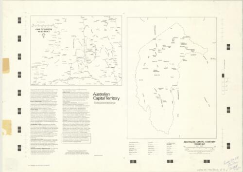 Australian Capital Territory tourist map [cartographic material] / produced by the Division of National Mapping, (Dept. of National Development) for Australian Capital Territory Tourist Bureau, Department of the Interior
