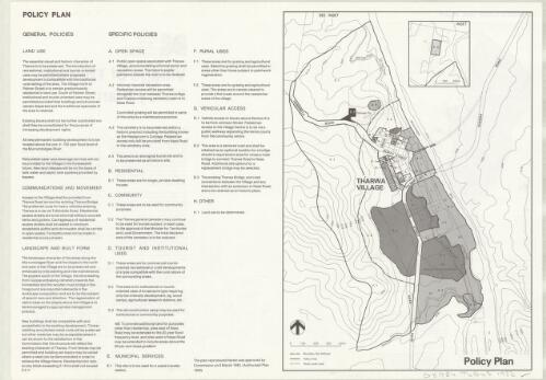 Village of Tharwa policy plan [cartographic material] / National Capital Development Commission